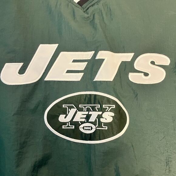 New York Jets TEAM NFL Vintage Sideline Pullover Windbreaker Jacket Size XL - Picture 5 of 10